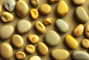 River colorful stones background texture, Generative AI