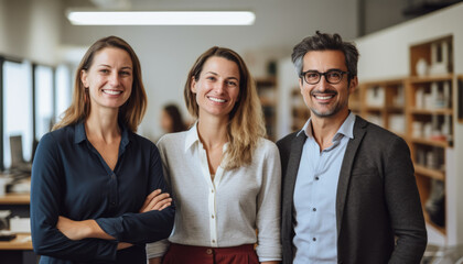 Group of business people together at their workplace