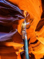 Antelope Canyon in the middle of the desert in Arizona, USA