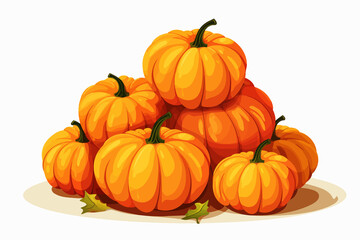 pile of pumpkins vector flat minimalistic isolated illustration