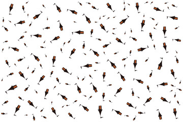 Hand drawn flat Halloween pattern design