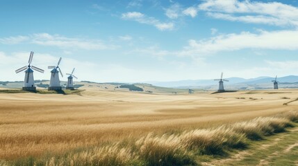 Fototapeta premium Windmill, AI generated Image