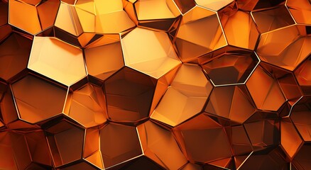 Orange crystal abstract background