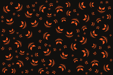 Hand drawn flat Halloween pattern design