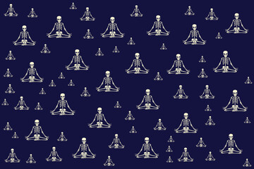 Hand drawn flat Halloween pattern design