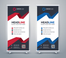 professional roll-up stand banner template design