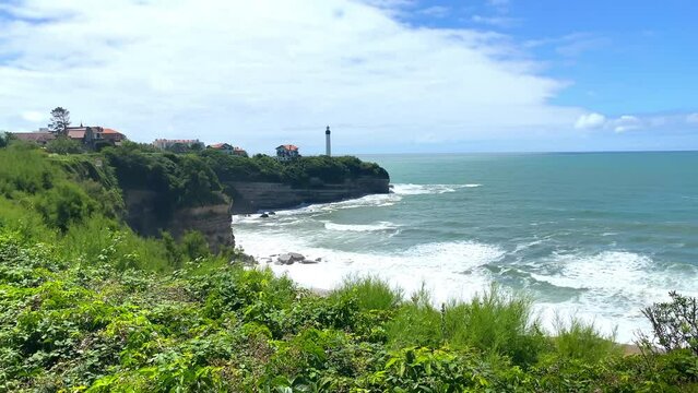 Cap Saint-Martin seen from the cliffs of Anglet, France
