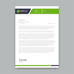 Modern Minimalist Letterhead Template for Company