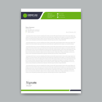 Modern Minimalist Letterhead Template for Company