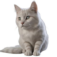 Obraz premium white british cat transparent background