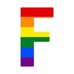 Rainbow Letter F