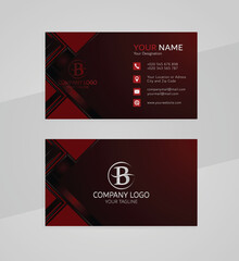 Professional business card template, modern luxurious company card design