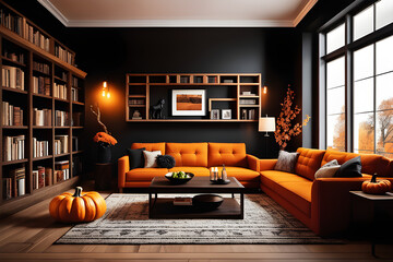 Halloween,living room background/Various living room backgrounds