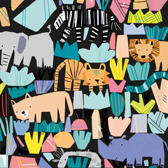 pattern with cats