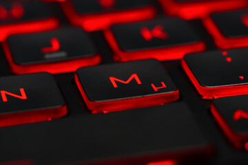 Beläuchtete Tastatur