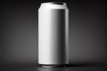 Empty metal can mockup. AI generated