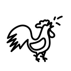 illustration of a rooster, illustration of a rooster crowing, rooster icon
