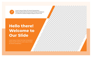 Company profile front page design or horizontal cover page template