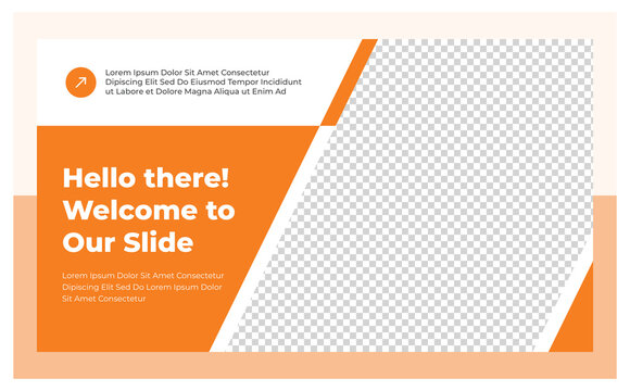 Company profile front page design or horizontal cover page template