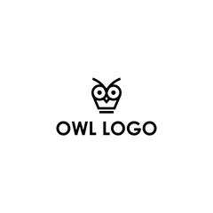 simple owl logo vector
