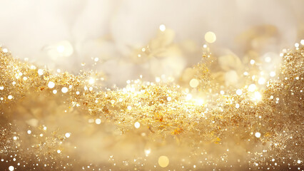 Light shiny golden glitter background - obrazy, fototapety, plakaty