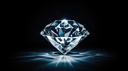 diamond on black background