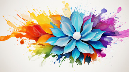 Fototapeta premium Beautiful flowers. Abstract floral colorful. Generative AI