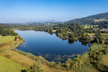 Fototapeta premium Hafnersee in Carinthia. Famous lake in the South of Austria.