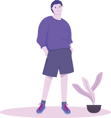 vector man flat character illustration