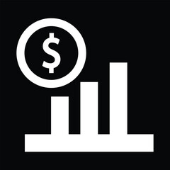 Growth business icon symbol vector image. Illustration of the progress outline infographic strategy development design image.