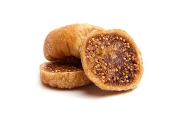 Dried figs isolated on a white background