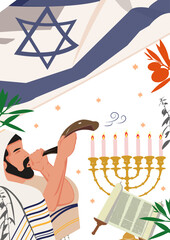 Instagram post for any Jewish holiday, Sukkot, Yom Kippur, Rosh Hashanah, Shabbat,