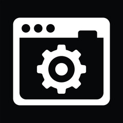 Web page options icons set. Internet, browser, search, data, information, resource, programming, design, interface, coding, optimization