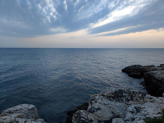 sunset over the Adriatic Sea in Rovinj