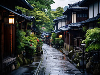 path in the old japan village