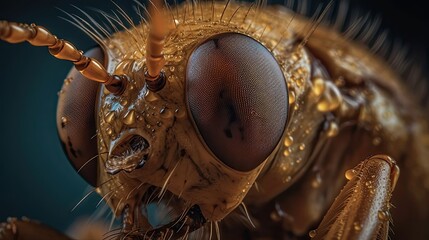 close up of an eye of a fly