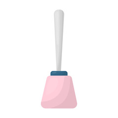 Bathroom elements, toilet brush. Vector illustration