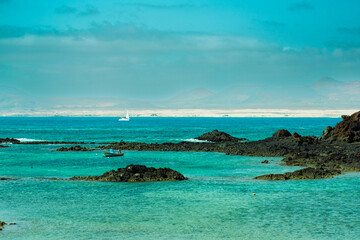 tranquility on a sailboat in turquoise water