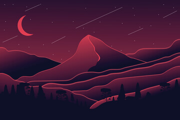 Whispers of the Night: Artistic Landscapes in Lunar Glow