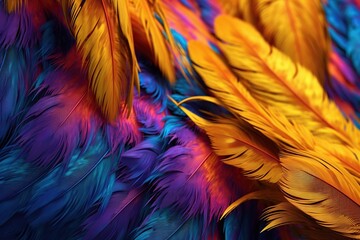 Beautiful abstract of colorful feathers, texture background, abstract feather background, feather pattern