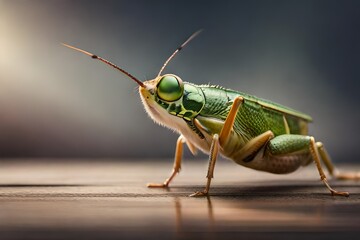 Fototapeta premium grasshopper on a leaf