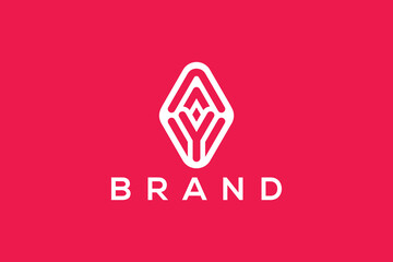 Abstract letter A Y vector logo design