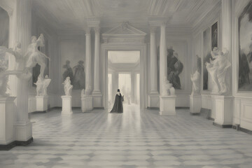 Draw an ancient Greek palace.
Generative AI