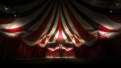 Cercles muraux Camping Inside the circus tent background