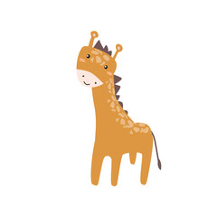 cute baby animal giraffe vector illustration