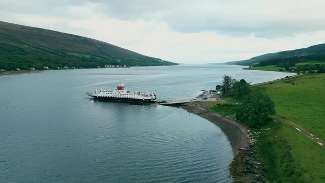 Isle of Bute, UK, July 2023, Rhubodach to Colintraive CalMac Ferry crossing
