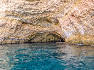 Cliffs and cave in Benagil, Algarve, Portugal