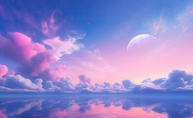 Naklejka premium Circus tent and stormy sky in the night.