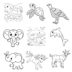 Coloring page design for kids