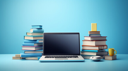 Back to school concept, study supply, book and pencil, notebook